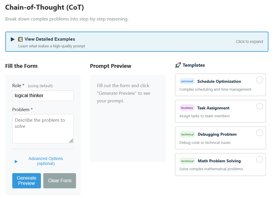 Chain-of-Thought Framework