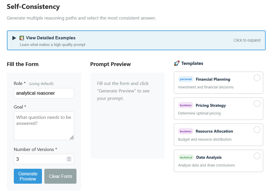 Self-Consistency Framework